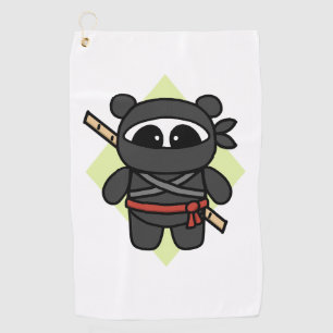Ninja Panda by Amanda Roos Golf Towel