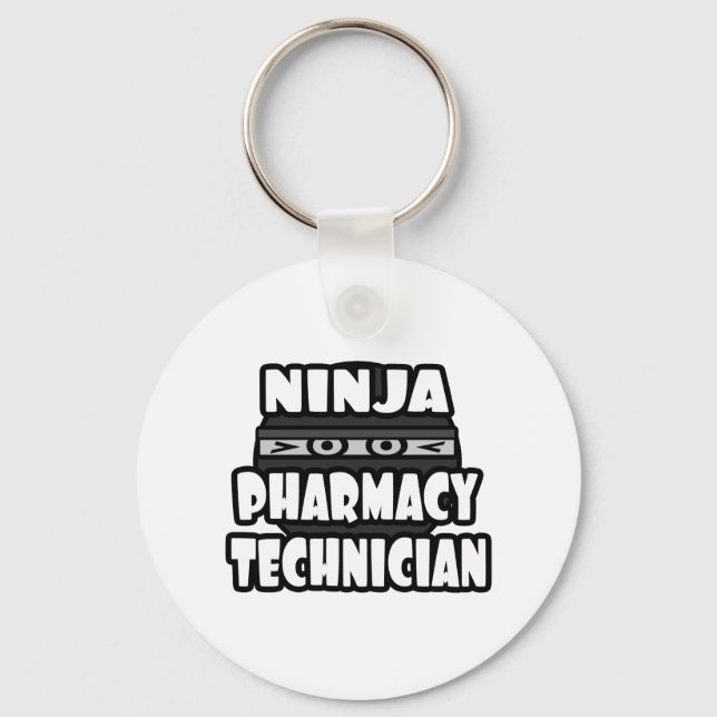 Ninja Pharmacy Technician Key Ring (Front)