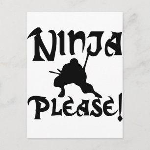Ninja Please! Postcard
