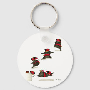 Ninja Pug Snack Attack! Key Ring