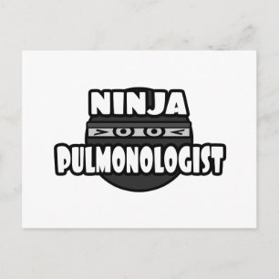 Ninja Pulmonologist Postcard