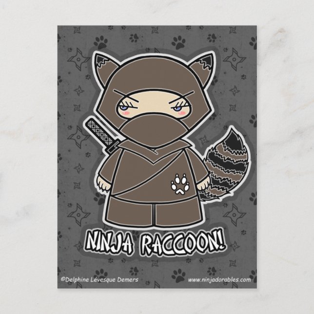 Ninja Racoon! Postcard (Front)