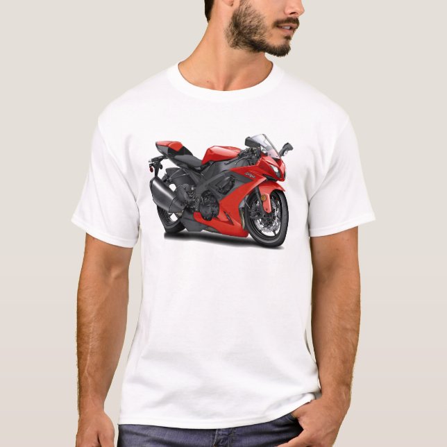Ninja Red Bike T-Shirt (Front)