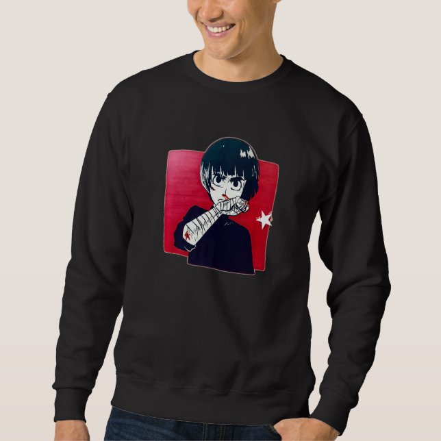 Ninja Samurai Fighter Training Hard Boxing Guy Boy Sweatshirt (Front)