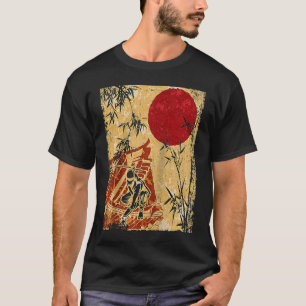 Ninja Samurai Japanese Vintage Fighter Retro Ragla T-Shirt