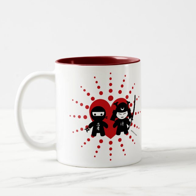Ninja & Samurai Two-Tone Coffee Mug (Left)