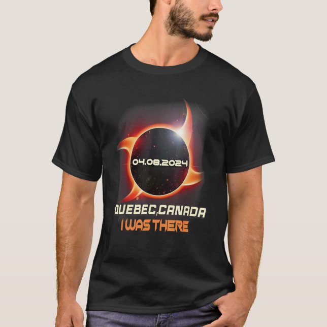 Ninja Shuriken Total Solar Eclipse 2024 Quebec Can T-Shirt (Front)