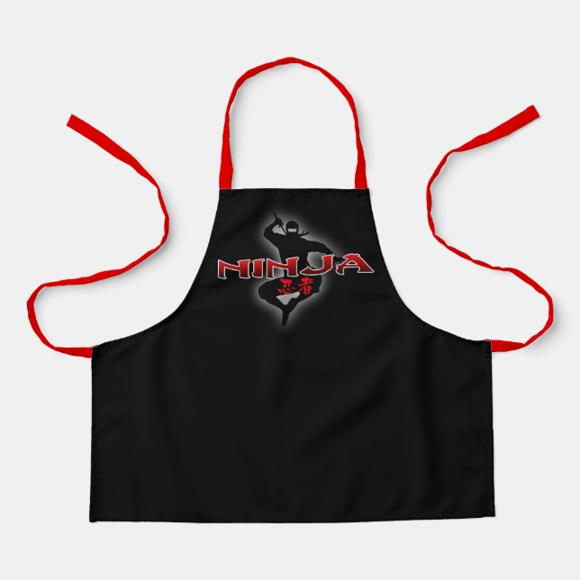 Ninja Silhouette Apron (Front)