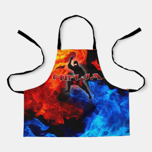 Ninja Silhouette Apron