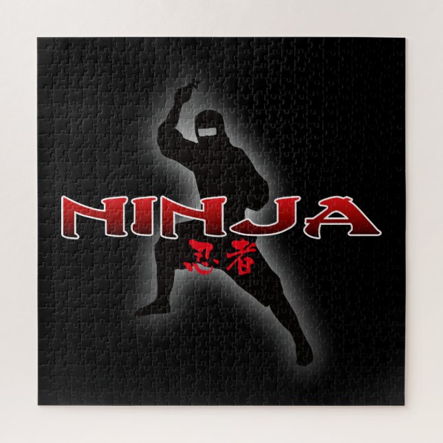 Ninja Silhouette Jigsaw Puzzle (Vertical)