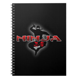 Ninja Silhouette Spiral Notebook