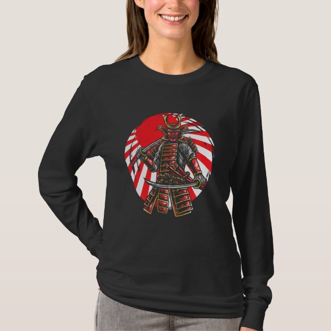 Ninja Sinobi Samurai Katana Kendo Warrior Swords J T-Shirt (Front)