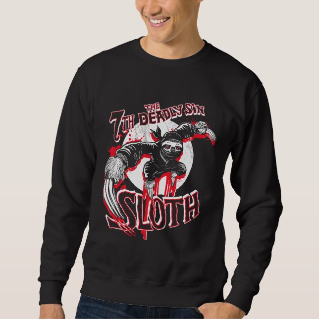 Ninja Sloth 7 Deadly Sins Tri Blend Sweatshirt (Front)