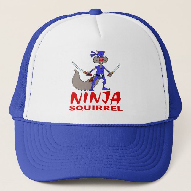 Ninja Squirrel Trucker Hat (Front)