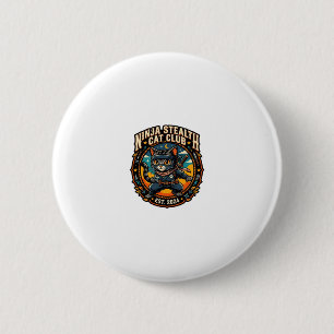 Ninja Stealth Cat Cat Mum Gift Idea - Ninja Stealt 6 Cm Round Badge