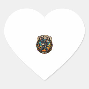 Ninja Stealth Cat Cat Mum Gift Idea - Ninja Stealt Heart Sticker