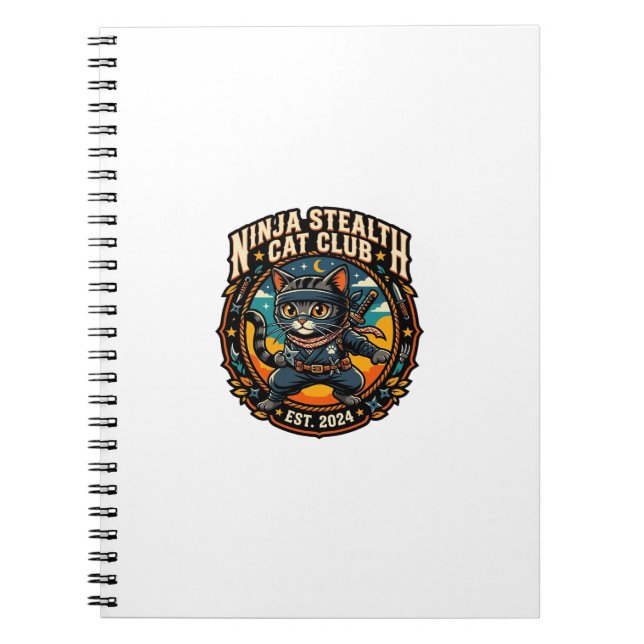 Ninja Stealth Cat Cat Mum Gift Idea - Ninja Stealt Notebook (Front)