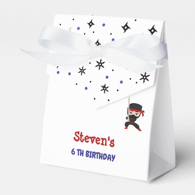 Ninja style kids birthday favour box (Front Side)