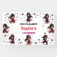 Ninja style kids girlish birthday
