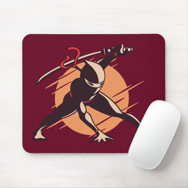 Ninja Super Warrior - Kids Cartoon Design Mouse Pad (With Mouse)