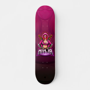 Ninja Sword Girl Echo Purple Skateboard