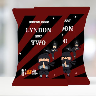 Ninja Theme Birthday Chip Bag Ninja Party Favours Flyer