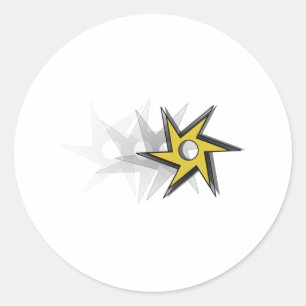 Ninja Throwing Star Classic Round Sticker