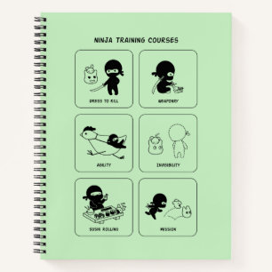 Ninja Training Courses, Custom Colour Notebook