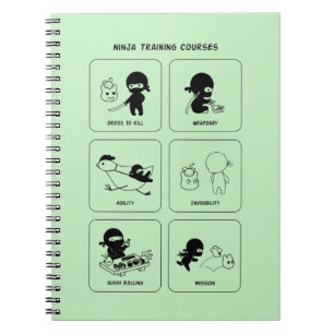 Ninja Training Courses, Custom Colour Spiral Notebook