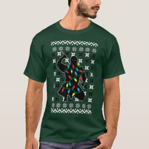 Ninja Ugly Christmas Sweater Design with Christmas