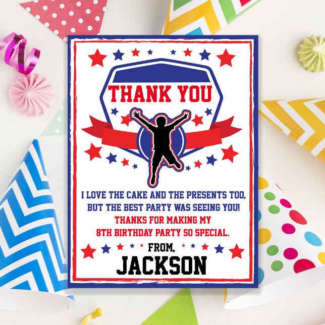 Ninja Warrior Birthday Thank you Card (Creator Uploaded)