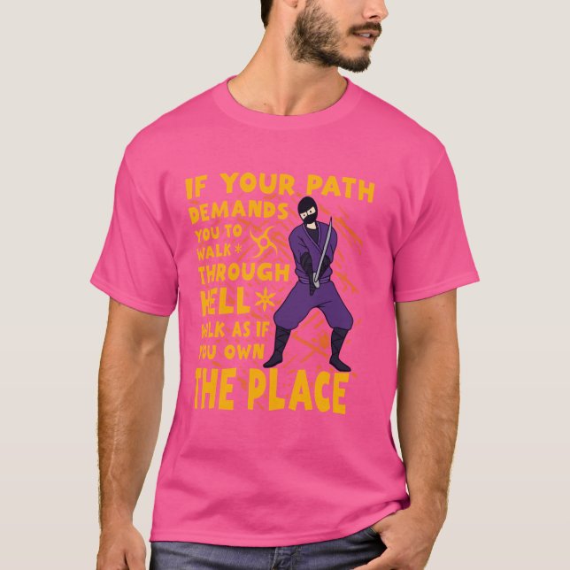 Ninja Warrior Funny T-Shirt (Front)