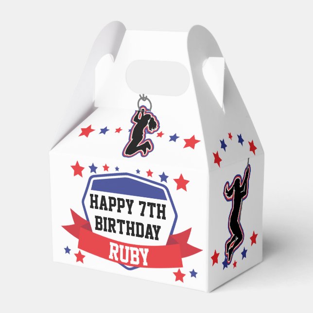 Ninja Warrior Girls Birthday Favour Box (Front Side)