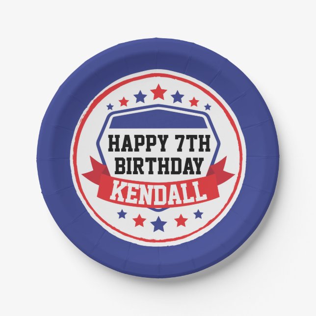 Ninja Warrior Girls Party Paper Plate (Front)