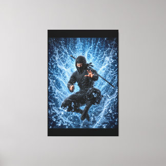 Ninja Warrior in Water 40x60 Canvas Print