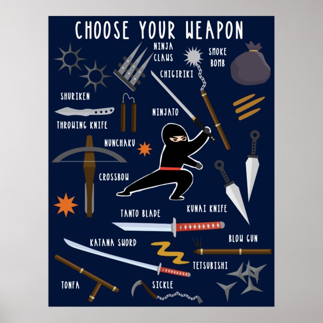 Ninja Weapons Jigsaw Puzzle Canvas Print (Front)