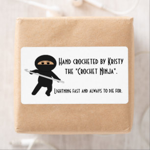 Ninja with Crochet Hook Labels