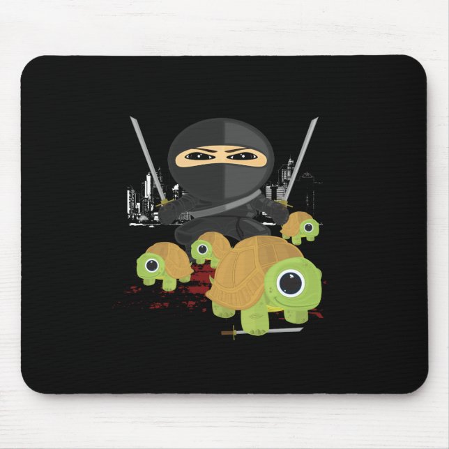 Ninja with Turtles Mouse Pad (Front)