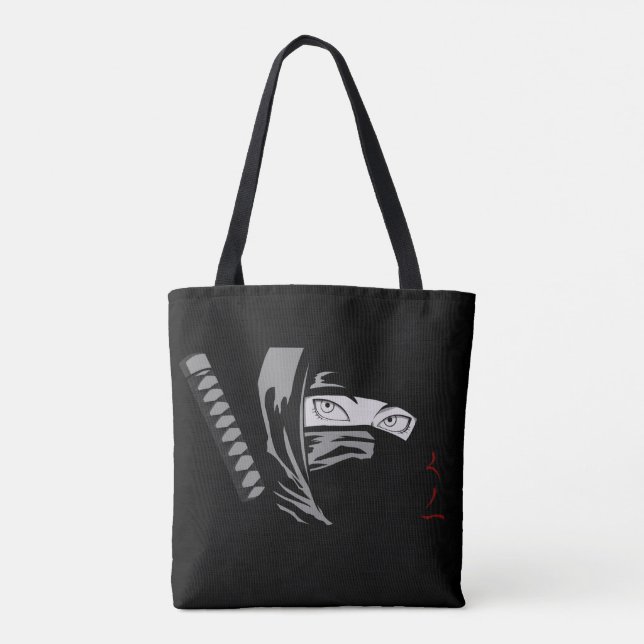 Ninja Woman Kunoichi Tote Bag (Back)