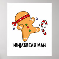Ninjabread Man Cute Gingerbread Pun