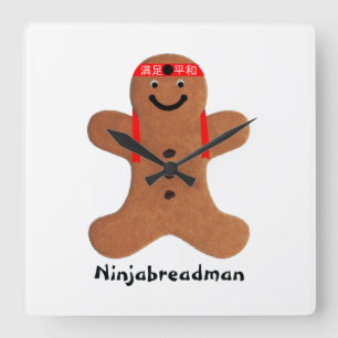 Ninjabreadman biscuit (cookie) Acrylic Wall Clock