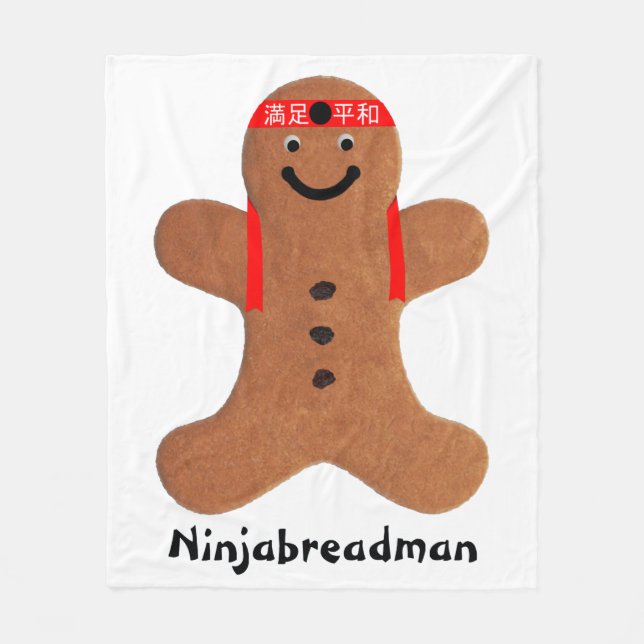 Ninjabreadman biscuit (cookie) fleece blanket (Front)