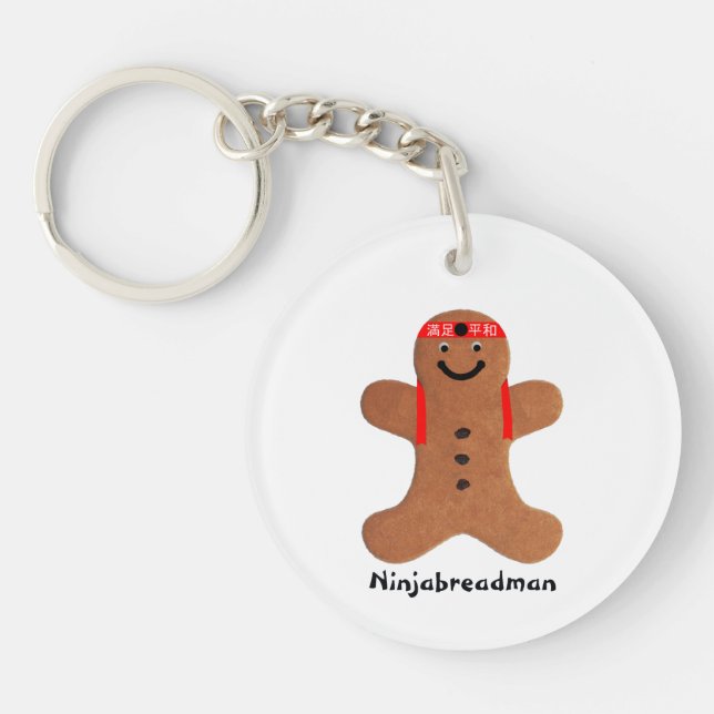 Ninjabreadman biscuit (cookie) key ring (Front)