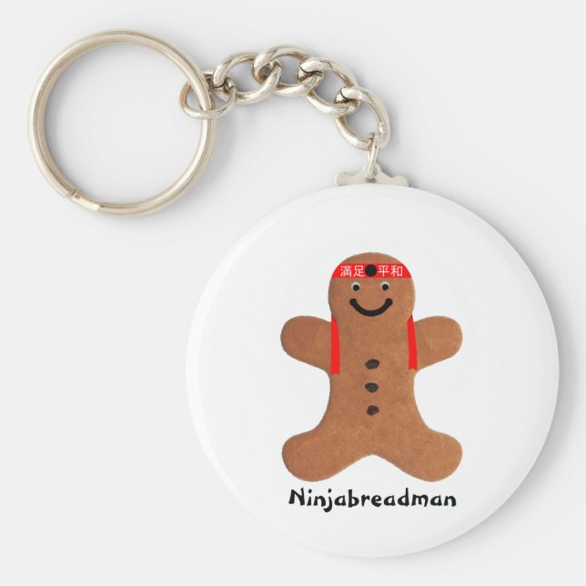 Ninjabreadman biscuit (cookie) key ring (Front)