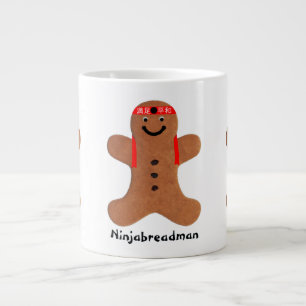 Ninjabreadman biscuit (cookie) large coffee mug