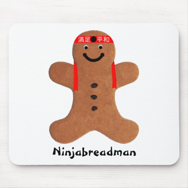 Ninjabreadman biscuit (cookie) mouse pad (Front)