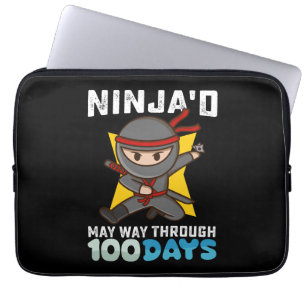 Ninja'd May Way Through 100 Days of School Laptop Sleeve