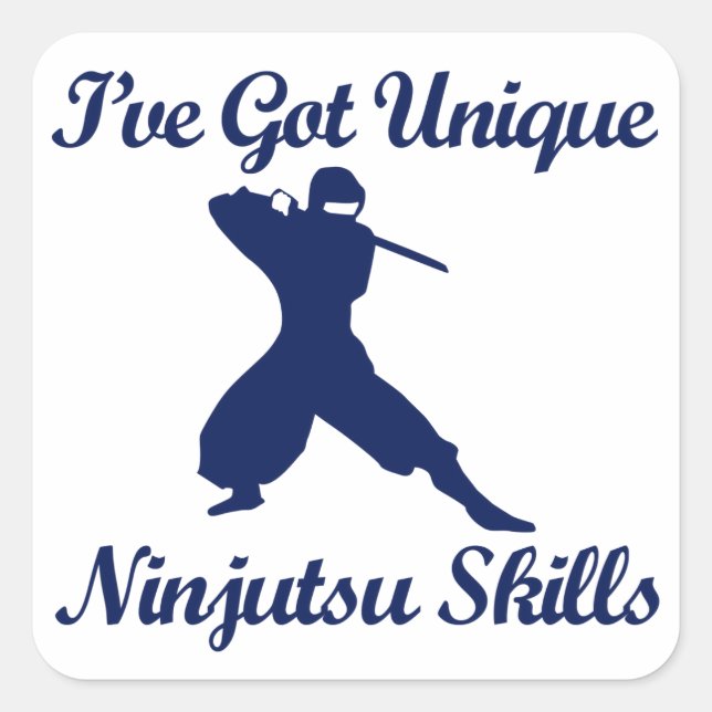 ninjutsu martial art designs square sticker (Front)