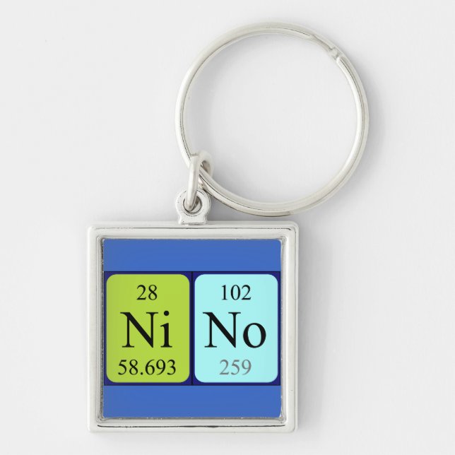 Nino periodic table name keyring (Front)