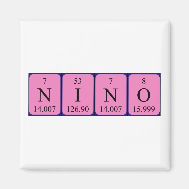 Nino periodic table name magnet (Front)